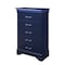 Global Furniture Usa Traditional Glam Rich Blue W /LED Charlie Blue Chest With Led 718 - alternate 3